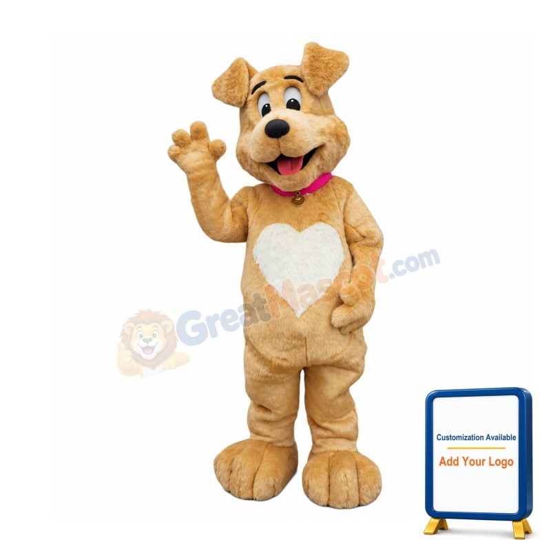 Lovely Brown Dog Mascot Costume