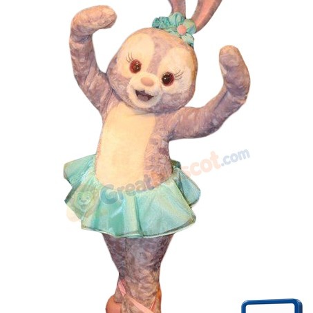 Dancing Grey Rabbit Mascot Costume