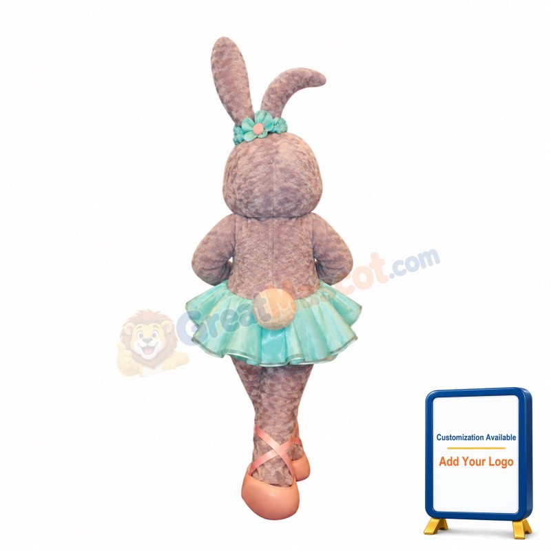 Dancing Grey Rabbit Mascot Costume