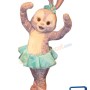 Dancing Grey Rabbit Mascot Costume