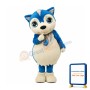 Little Cute Blue Wolf Mascot Costume