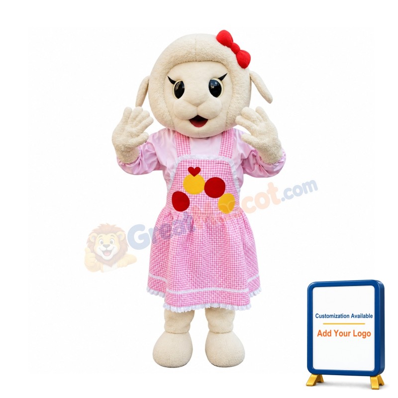 White Sheep Mascot Costume