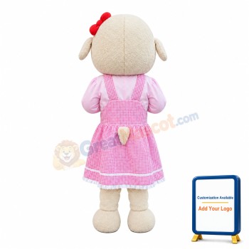 White Sheep Mascot Costume