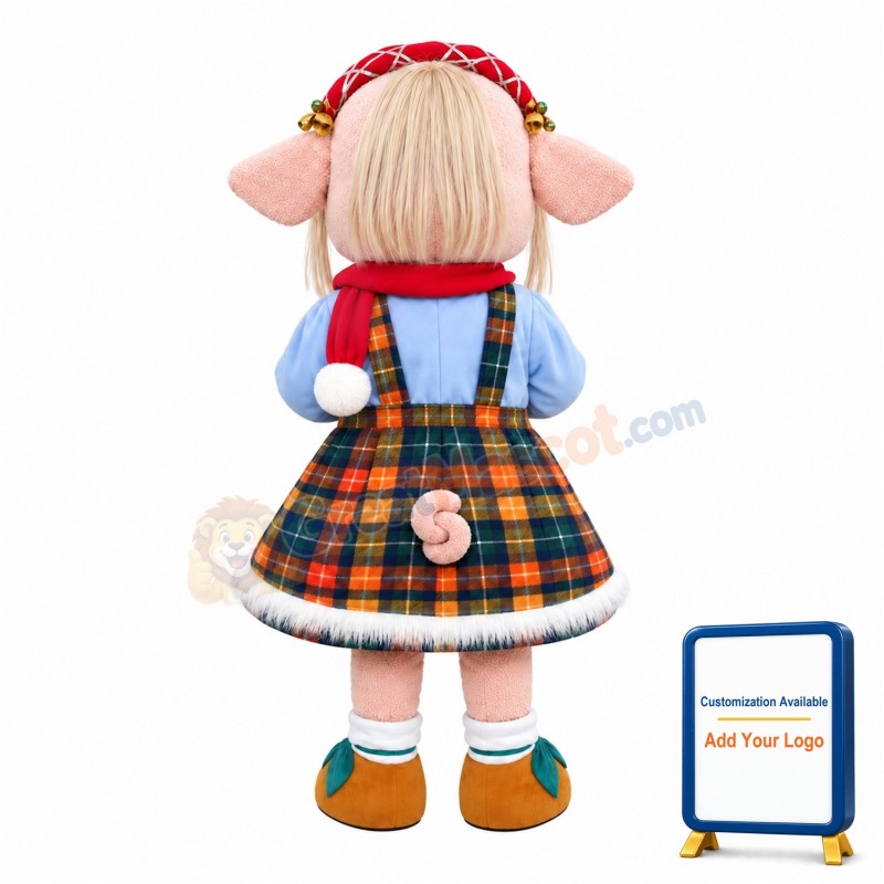 Beautiful Miss Pig Mascot Costume