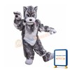 Grey & White Wolf Mascot Costume