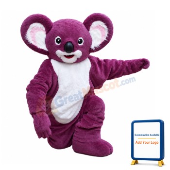 Purple Koala Mascot Costume