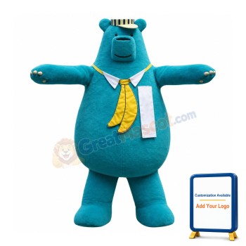 Little Blue Bear Mascot Costume