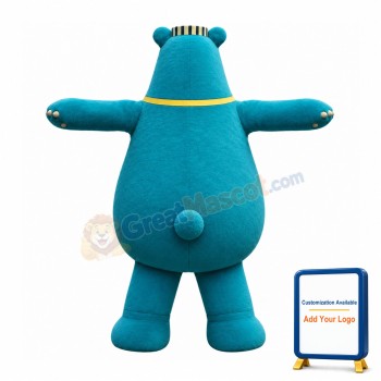 Little Blue Bear Mascot Costume