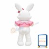 Lovely Pink White Rabbit Mascot Costume