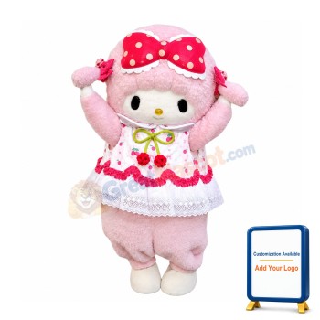Lovely Pink Sheep Mascot Costume