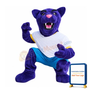 Purple Leopard Mascot Costume