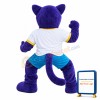 Purple Leopard Mascot Costume