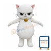 Fierce White Cat Mascot Costume
