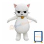Fierce White Cat Mascot Costume