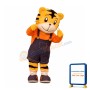 Happy Lightweight Cartoon Tiger Mascot Costume