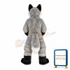 Friendly Grey Wolf Mascot Costume
