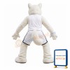 College White Sport Wolf Mascot Costume