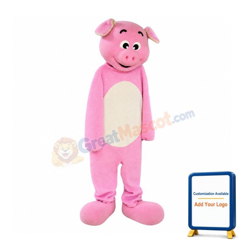 Affordable Lovely Pink Pig Mascot Costume