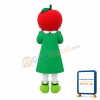 Happy Apple Girl Mascot Costume