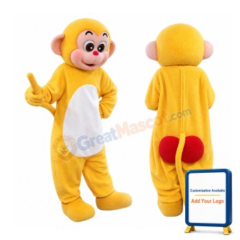Yellow Monkey Mascot Costume