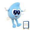 Happy Lightweight Blue Water Drop Mascot Costume