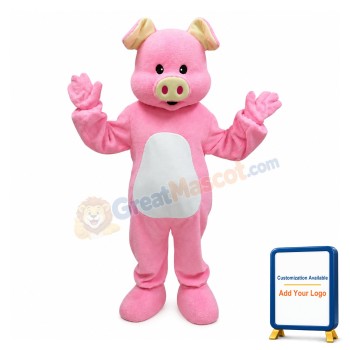 Lovely Pink Pig Mascot Costume