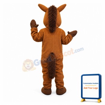 Friendly Brown Horse Mascot Costume