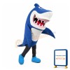 Blue & White Shark Mascot Costume