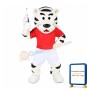Sport White Tiger Mascot Costume