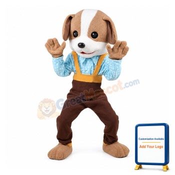 Lovely Brown & White Dog Mascot Costume