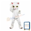 Lovely Lightweight White Cat Mascot Costume