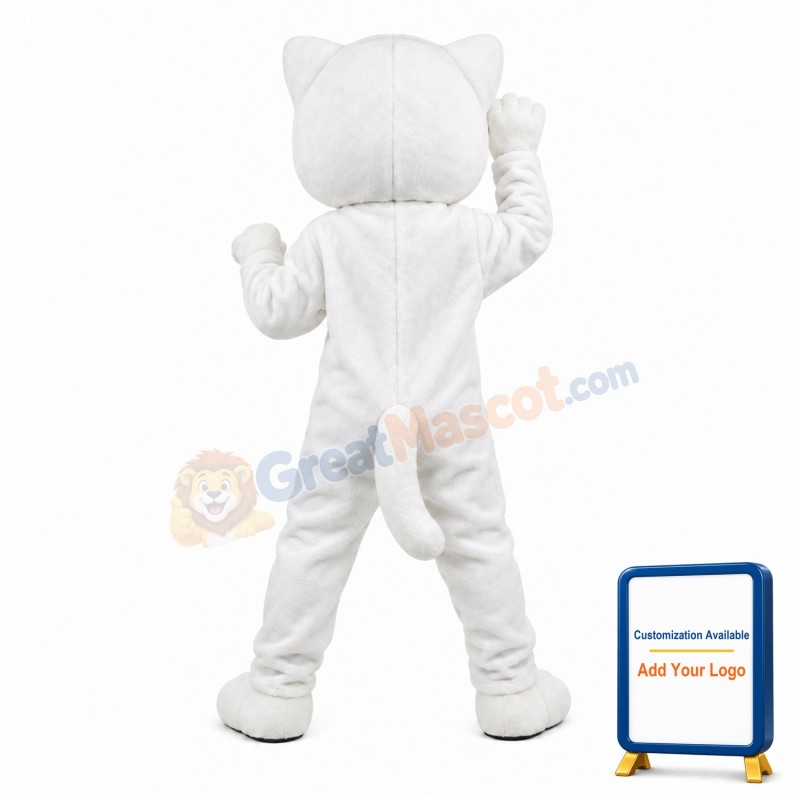 Lovely Lightweight White Cat Mascot Costume