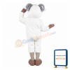Friendly White Sheep Mascot Costume