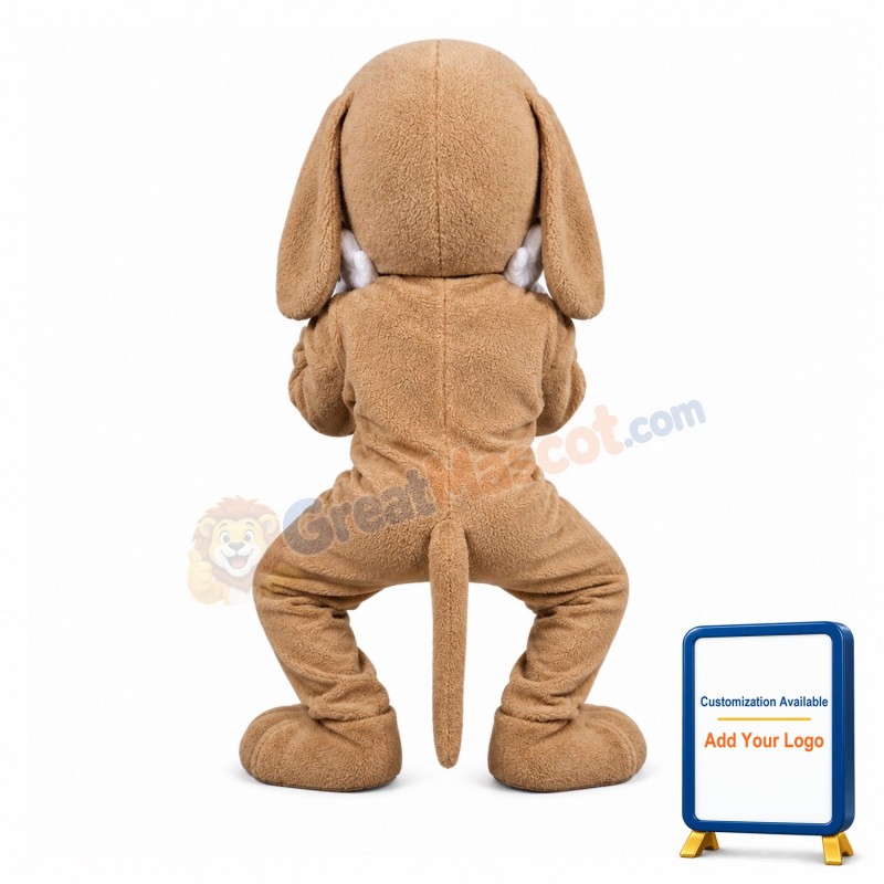 Lovable Brown & White Dog Mascot Costume