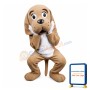 Lovable Brown & White Dog Mascot Costume