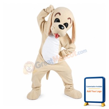 Lovable Brown Dog Mascot Costume