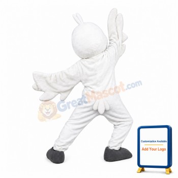 Lovable White Bird Mascot Costume