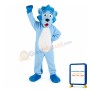Lovable Blue Lion Mascot Costume