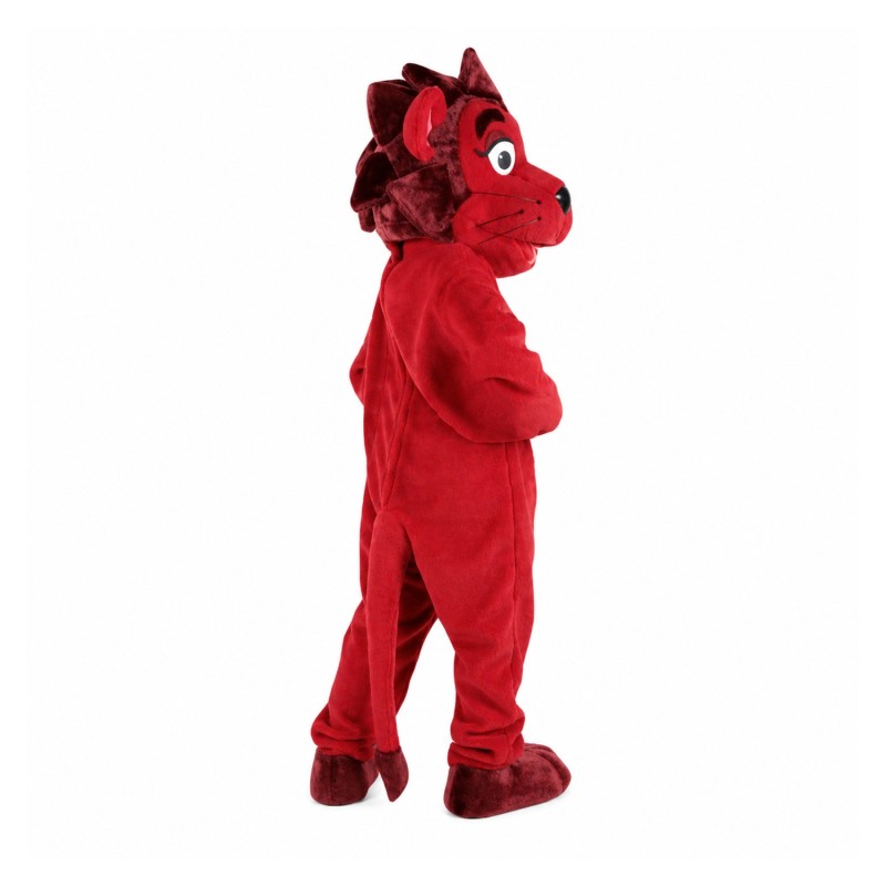 Lovable Red Lion Mascot Costume