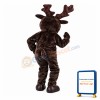 Friendly Brown Moose Mascot Costume