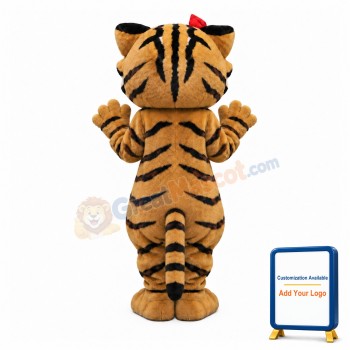 Happy Brown Cat Mascot Costume