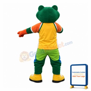 Friendly College Frog Mascot Costume