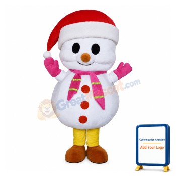 Friendly Lightweight Christmas Snowman Mascot Costume