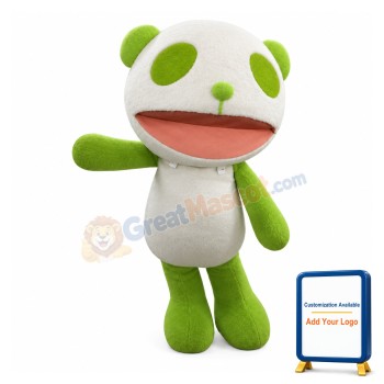 Green Panda Mascot Costume