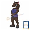 Power Muscular Black Horse Mascot Costume