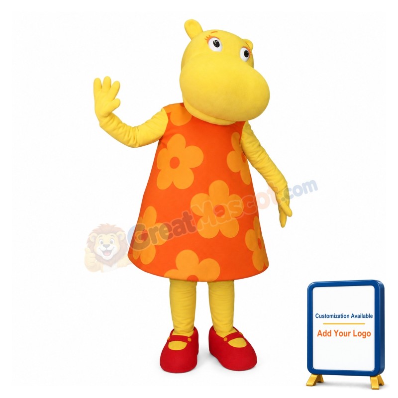 Hippo Girl Mascot Costume