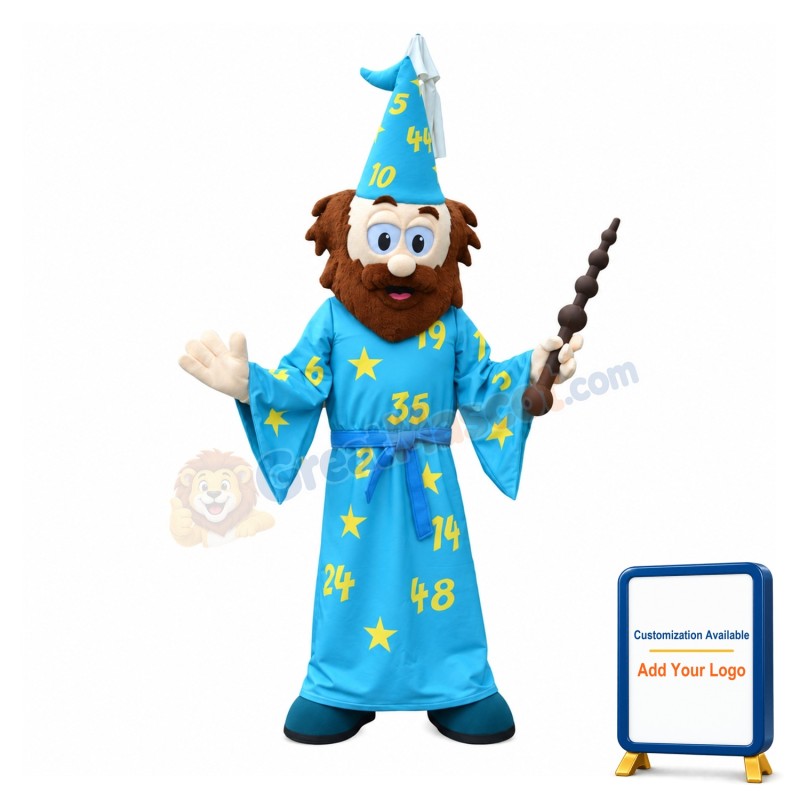Superb Wizard Mascot Costume