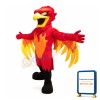 Red Phoenix Mascot Costume