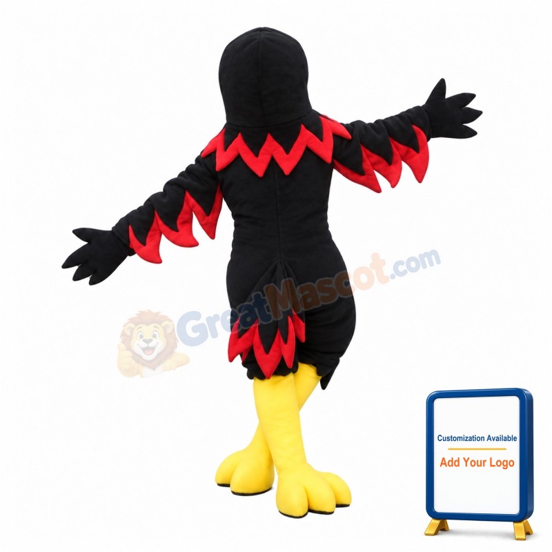 Black & Yellow Falcon Mascot Costume