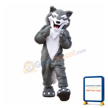 College Friendly Wolf Mascot Costume